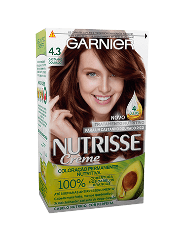 coloração nutrisse 4.3 castanho dourado